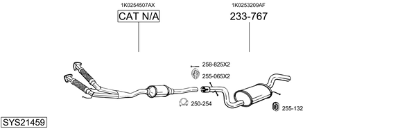 Sistema de gases de escape Vw JETTA III