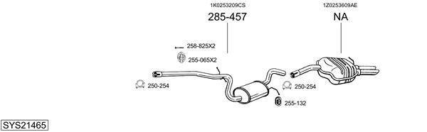 Sistema de gases de escape Skoda OCTAVIA II Combi