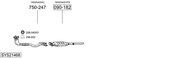 Sistema de gases de escape Skoda OCTAVIA II Combi