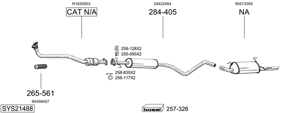 Sistema de gases de escape Vauxhall VECTRA Hatchback