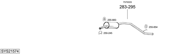 Sistema de gases de escape Lancia Y10