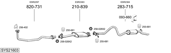 Sistema de gases de escape Land Rover DEFENDER Cabrio