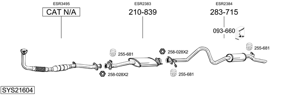 Sistema de gases de escape Land Rover DEFENDER Cabrio