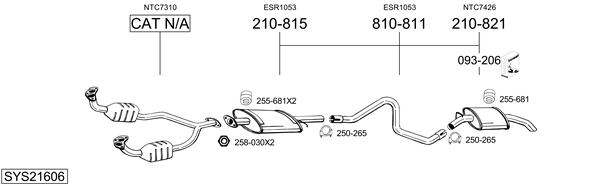 Sistema de gases de escape Land Rover DISCOVERY I