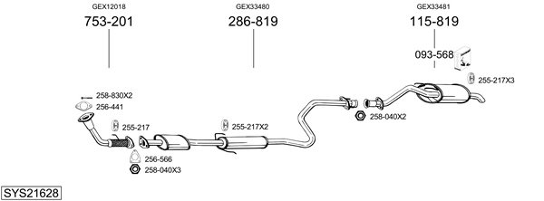 Sistema de gases de escape Rover 200 II Hatchback