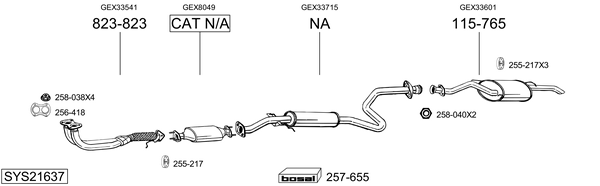 Sistema de gases de escape Rover 400 II