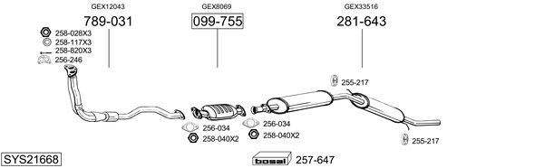 Sistema de gases de escape Rover MINI Convertible