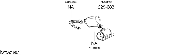 Sistema de gases de escape BOSAL SYS21687