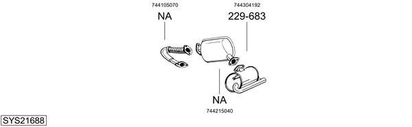 Sistema de gases de escape BOSAL SYS21688