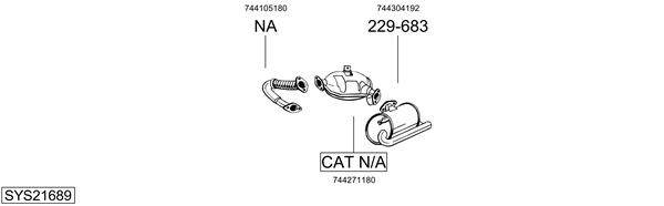 Sistema de gases de escape BOSAL SYS21689