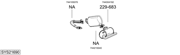 Sistema de gases de escape BOSAL SYS21690