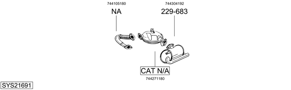 Sistema de gases de escape BOSAL SYS21691