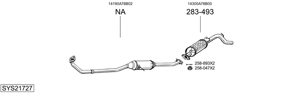 Sistema de gases de escape Daewoo TICO