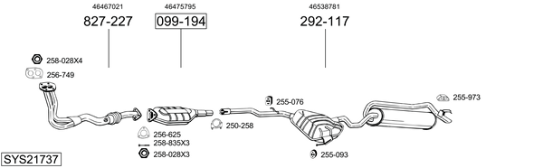 Sistema de gases de escape Fiat MAREA