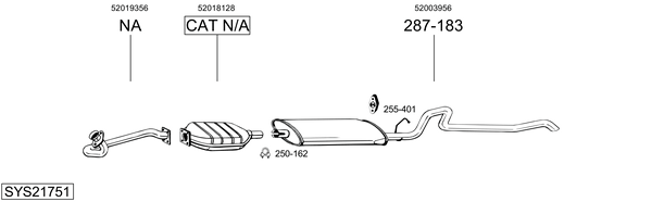 Sistema de gases de escape Jeep CHEROKEE