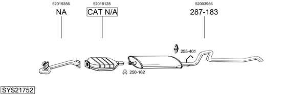 Sistema de gases de escape Jeep CHEROKEE
