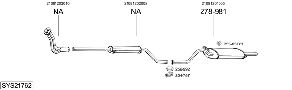 Sistema de gases de escape Lada SAMARA