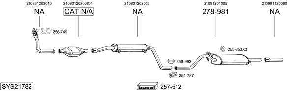 Sistema de gases de escape Lada SAMARA Saloon