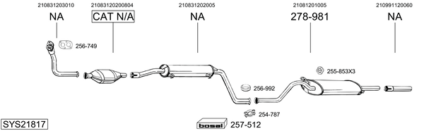 Sistema de gases de escape Lada SAMARA Saloon