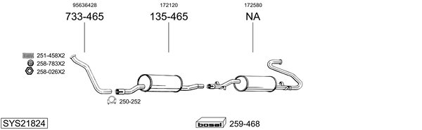 Sistema de gases de escape Talbot EXPRESS 1000 -1500 Bus