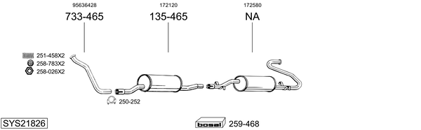 Sistema de gases de escape Talbot EXPRESS 1000 -1500 Bus