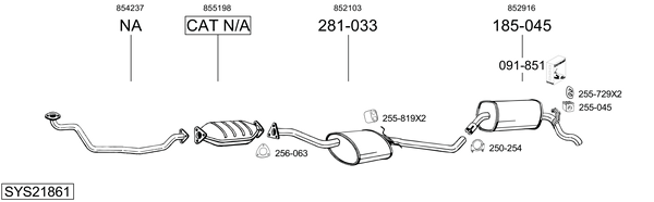Sistema de gases de escape Opel OMEGA A