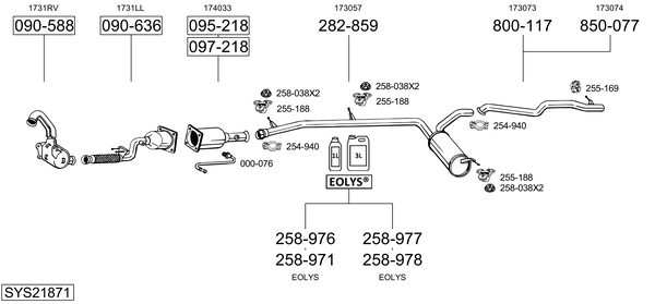 Sistema de gases de escape Citroën JUMPY II Platform/Chassis