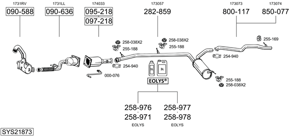Sistema de gases de escape Peugeot EXPERT TEPEE