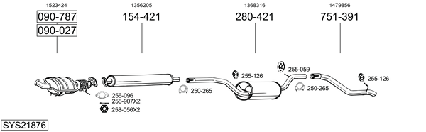 Sistema de gases de escape Ford FOCUS II