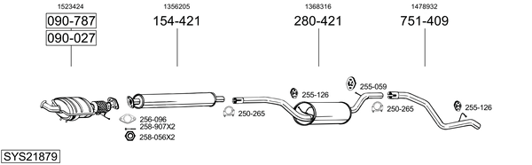 Sistema de gases de escape Ford FOCUS II Turnier