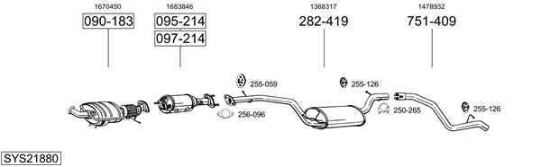 Sistema de gases de escape Ford FOCUS II Turnier