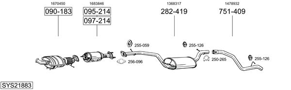 Sistema de gases de escape Ford FOCUS II Estate Van