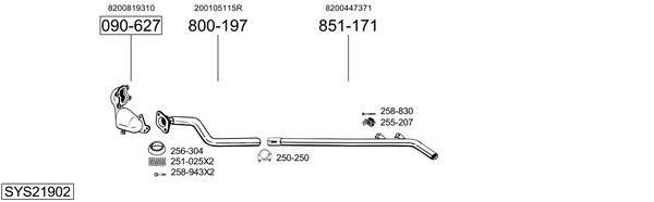 Sistema de gases de escape Renault FLUENCE