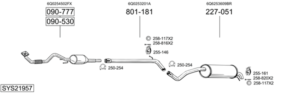 Sistema de gases de escape Seat IBIZA IV SC