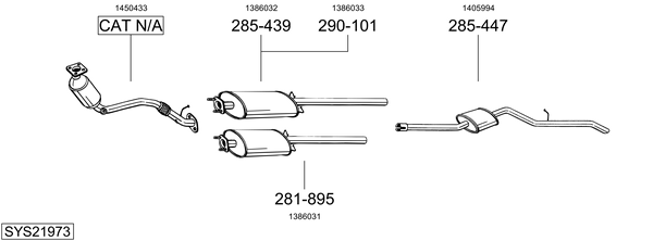 Sistema de gases de escape Ford TRANSIT Van