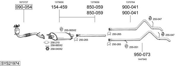 Sistema de gases de escape Ford TRANSIT Bus