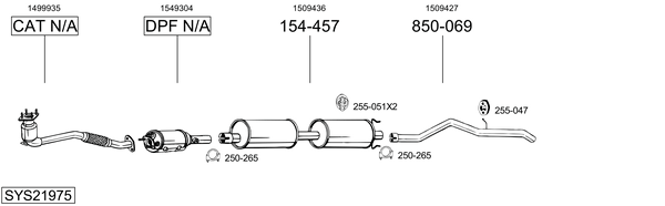 Sistema de gases de escape Ford TRANSIT Bus