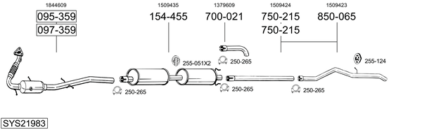 Sistema de gases de escape Ford TRANSIT Van