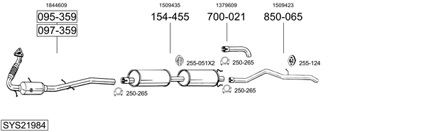 Sistema de gases de escape Ford TRANSIT Van