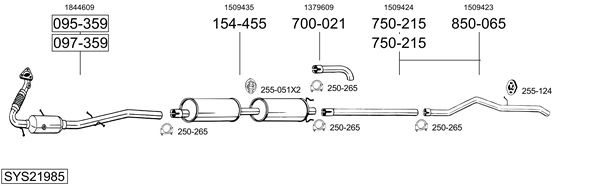 Sistema de gases de escape Ford TRANSIT Van
