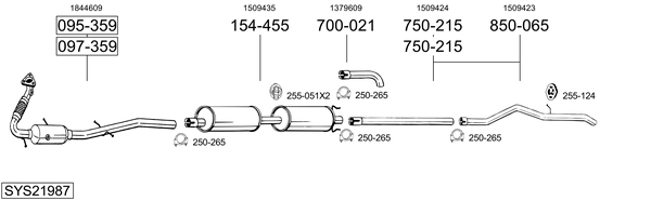 Sistema de gases de escape Ford TRANSIT Bus