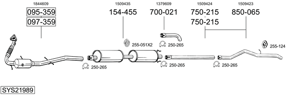 Sistema de gases de escape Ford TRANSIT Bus
