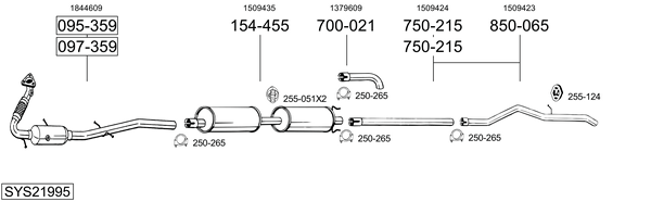Sistema de gases de escape Ford TRANSIT Van