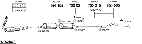 Sistema de gases de escape Ford TRANSIT Bus