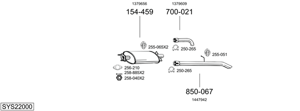 Sistema de gases de escape Ford TRANSIT Platform/Chassis