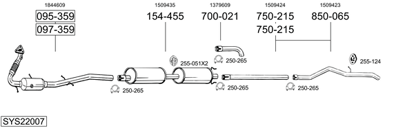 Sistema de gases de escape Ford TRANSIT Van