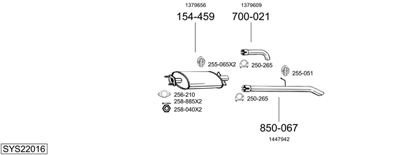 Sistema de gases de escape Ford TRANSIT Platform/Chassis