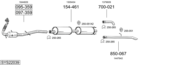 Sistema de gases de escape Ford TRANSIT Platform/Chassis