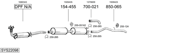 Sistema de gases de escape Ford TRANSIT Van
