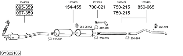 Sistema de gases de escape Ford TRANSIT Van